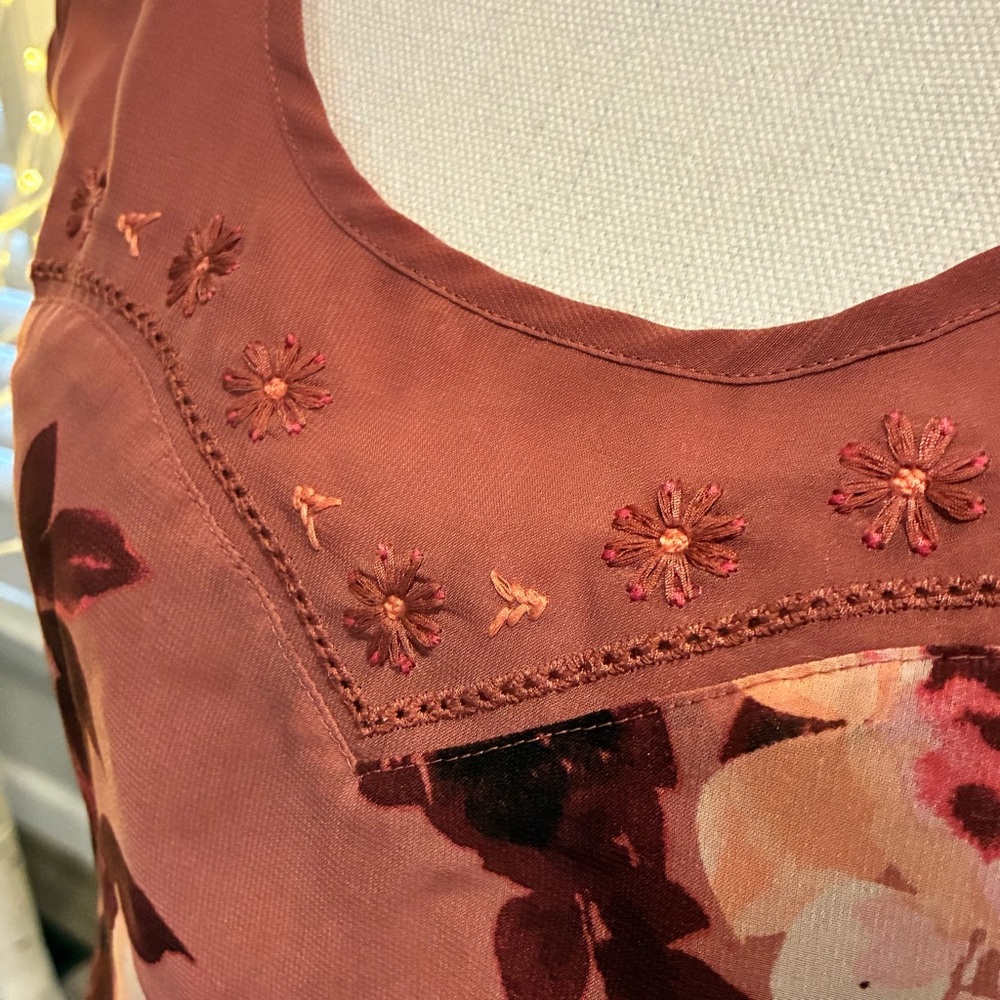 LC Lauren Conrad Pretty in Pink Floral Flowy Dress size 4 - Picture 4 of 9